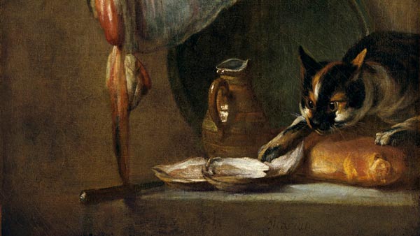 Jean Baptiste Siméon Chardin pinta gatos Calicó